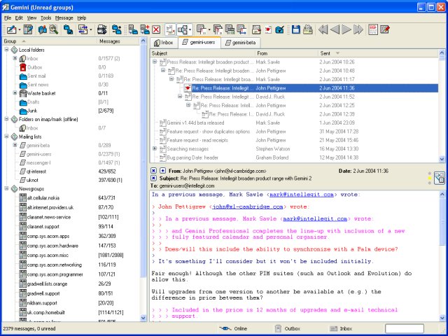 Screenshot of Gemini Mail